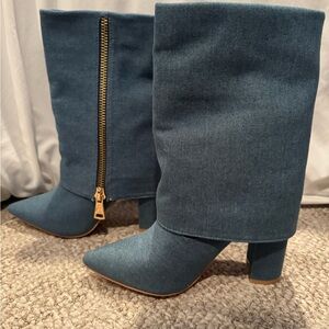 Blue Denim Women's Boots